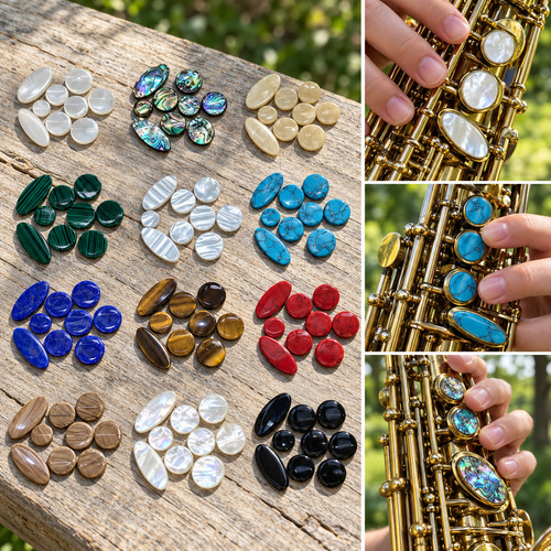 Saxophone key button inlays - saxophone,